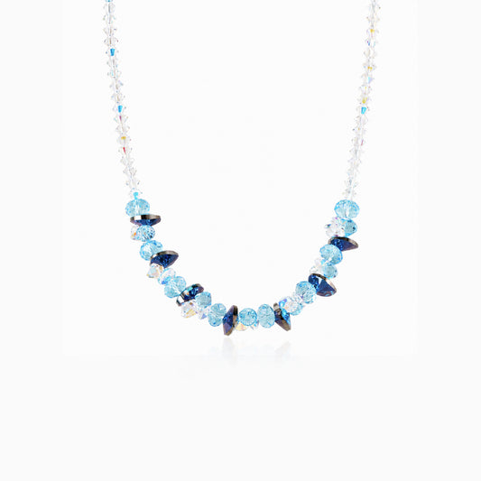 Color Heart Charm Crystal Necklace