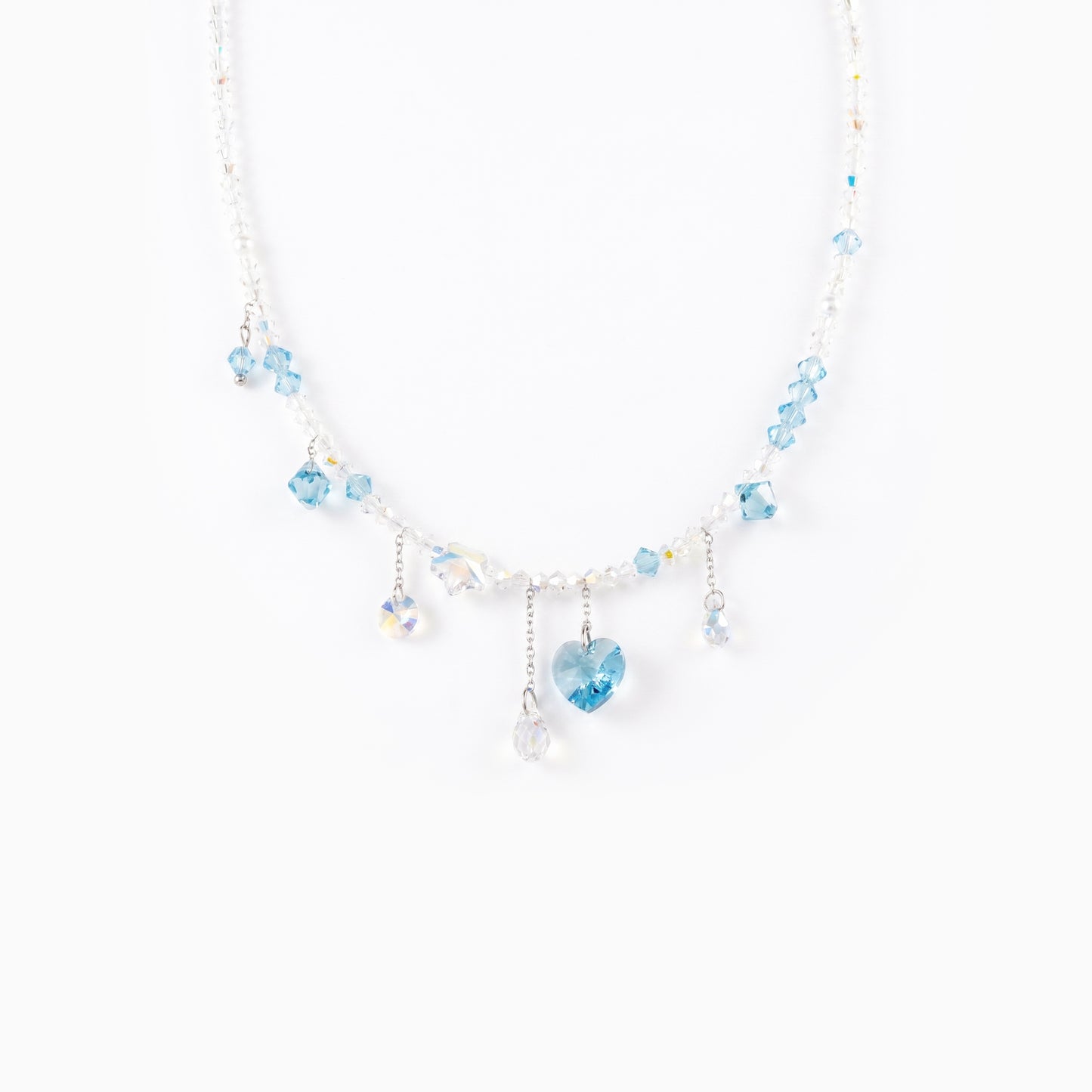 Color Floating Charm Crystal Necklace