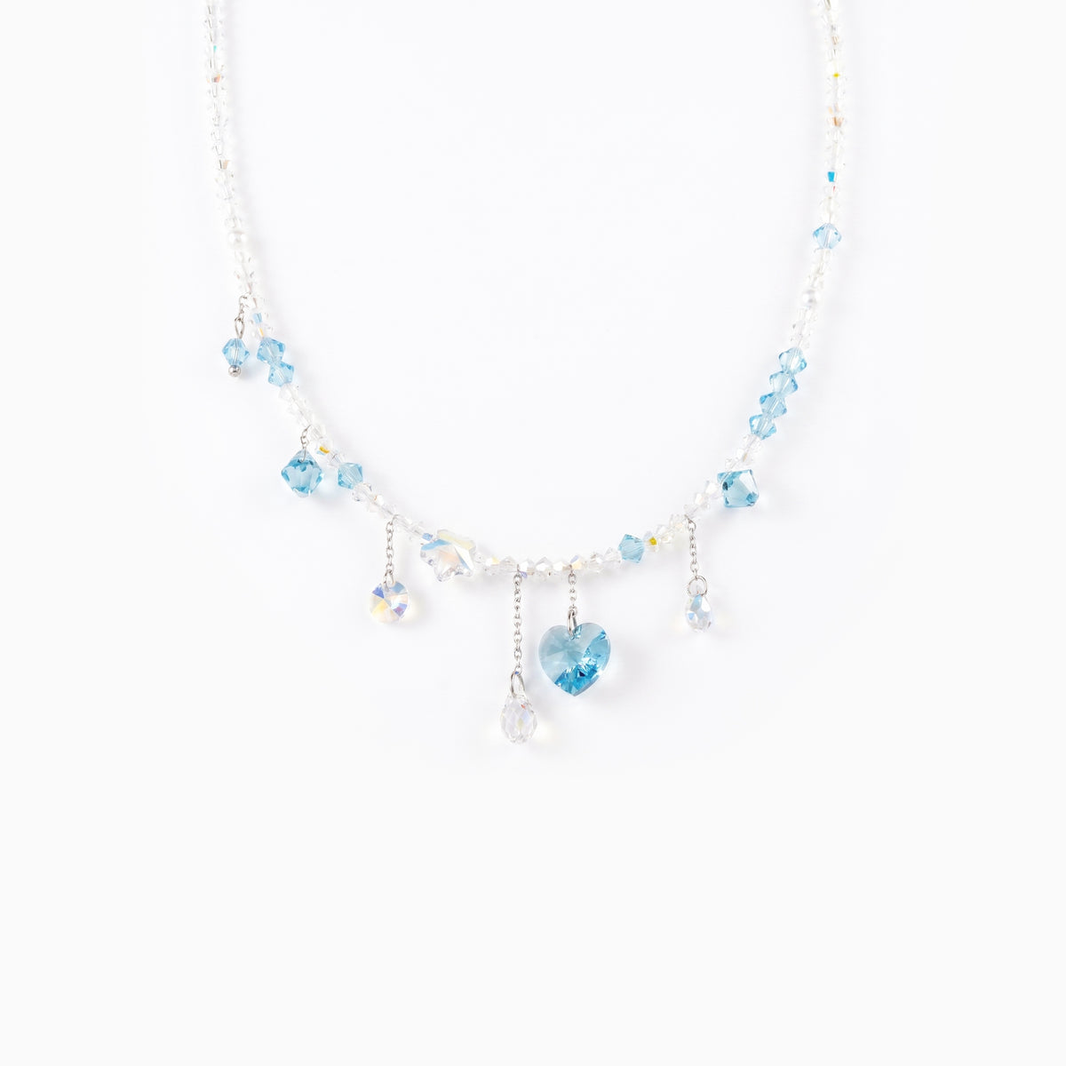 Color Floating Charm Crystal Necklace