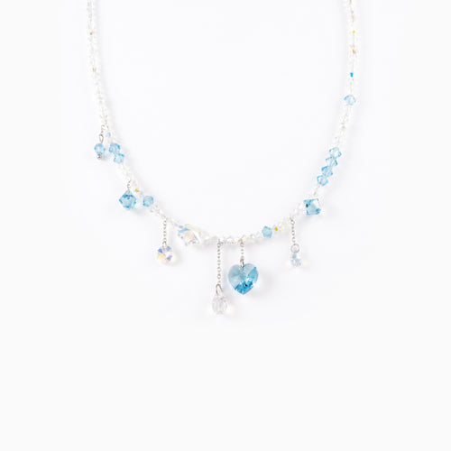 Color Floating Charm Crystal Necklace