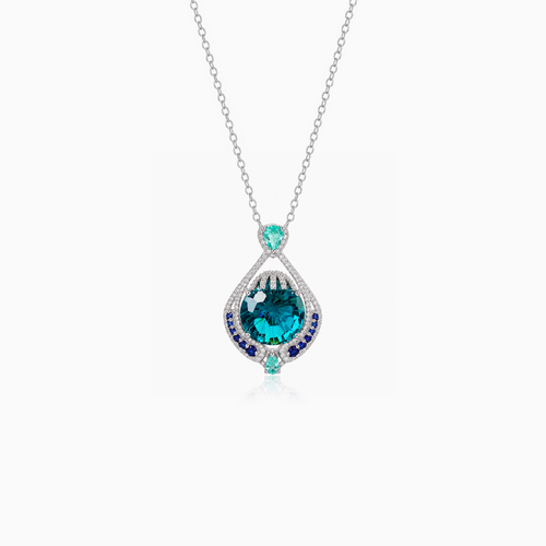 Blue Tide Teardrop Necklace