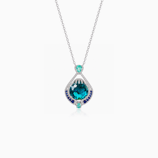 Blue Tide Teardrop Necklace