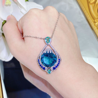 Blue Tide Teardrop Necklace