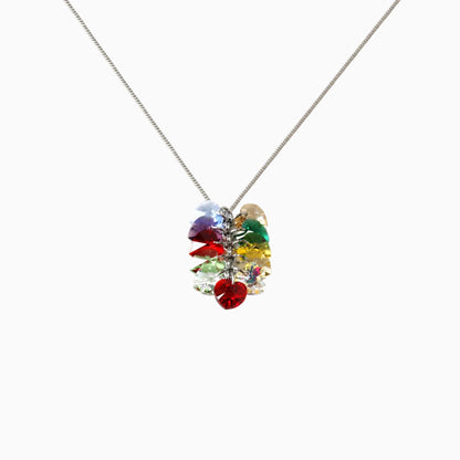 Color Heart Crystal Necklace