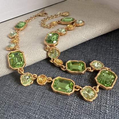 Olive Gemline Necklace