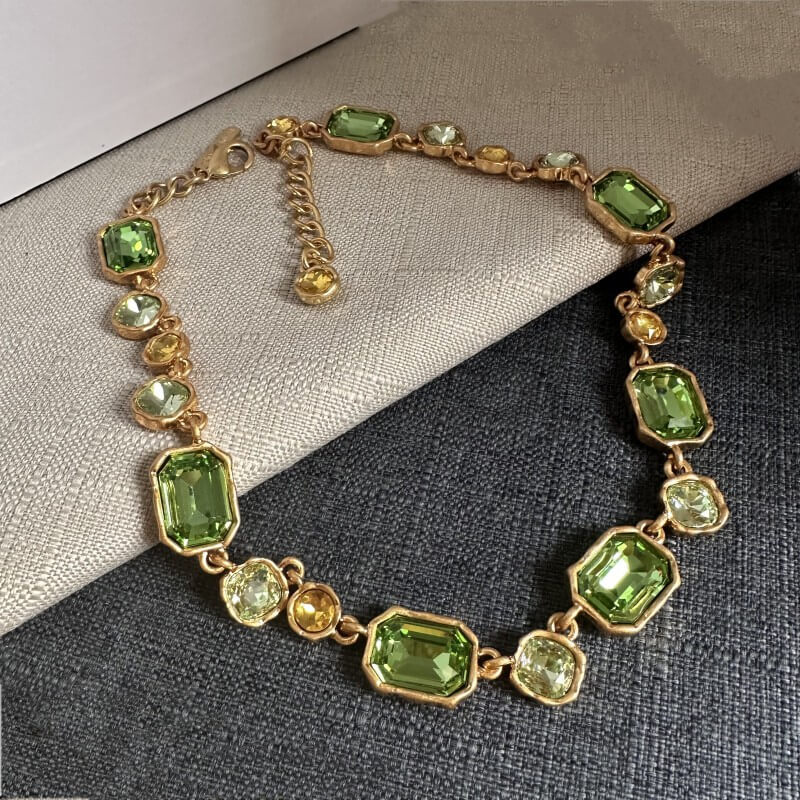 Olive Gemline Necklace