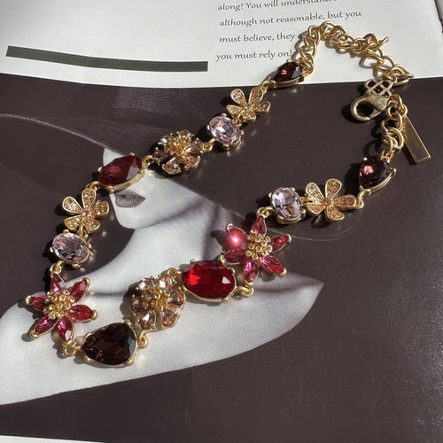 Floral Gemline Necklace