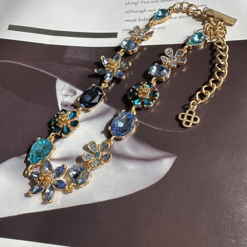 Floral Gemline Necklace
