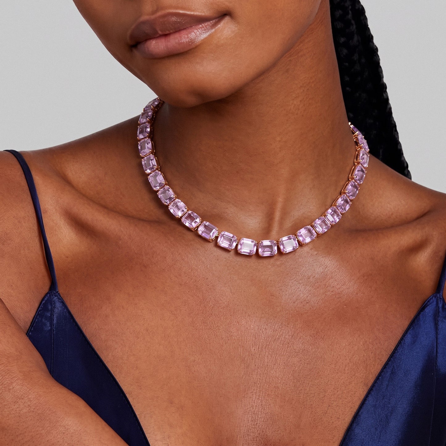 Lavender Rectangle Necklace