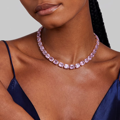 Lavender Rectangle Necklace