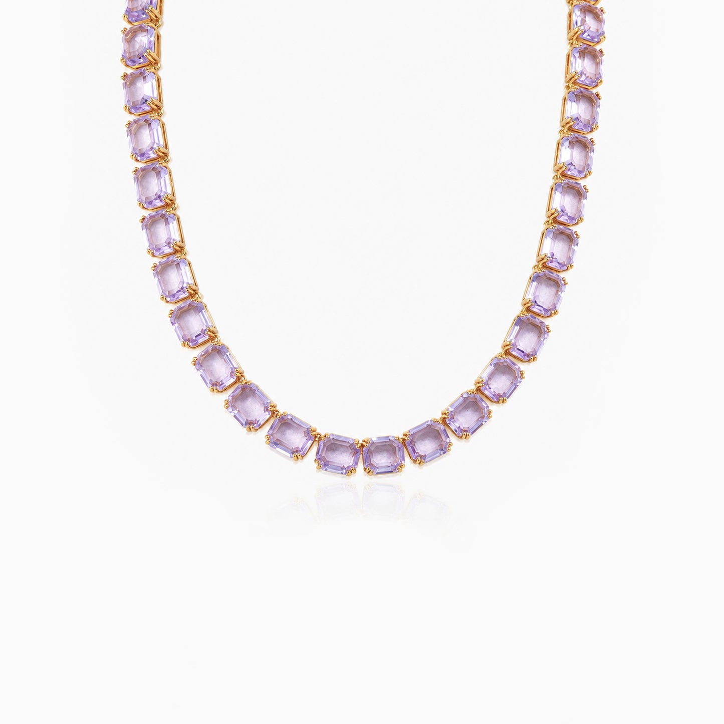 Lavender Rectangle Necklace