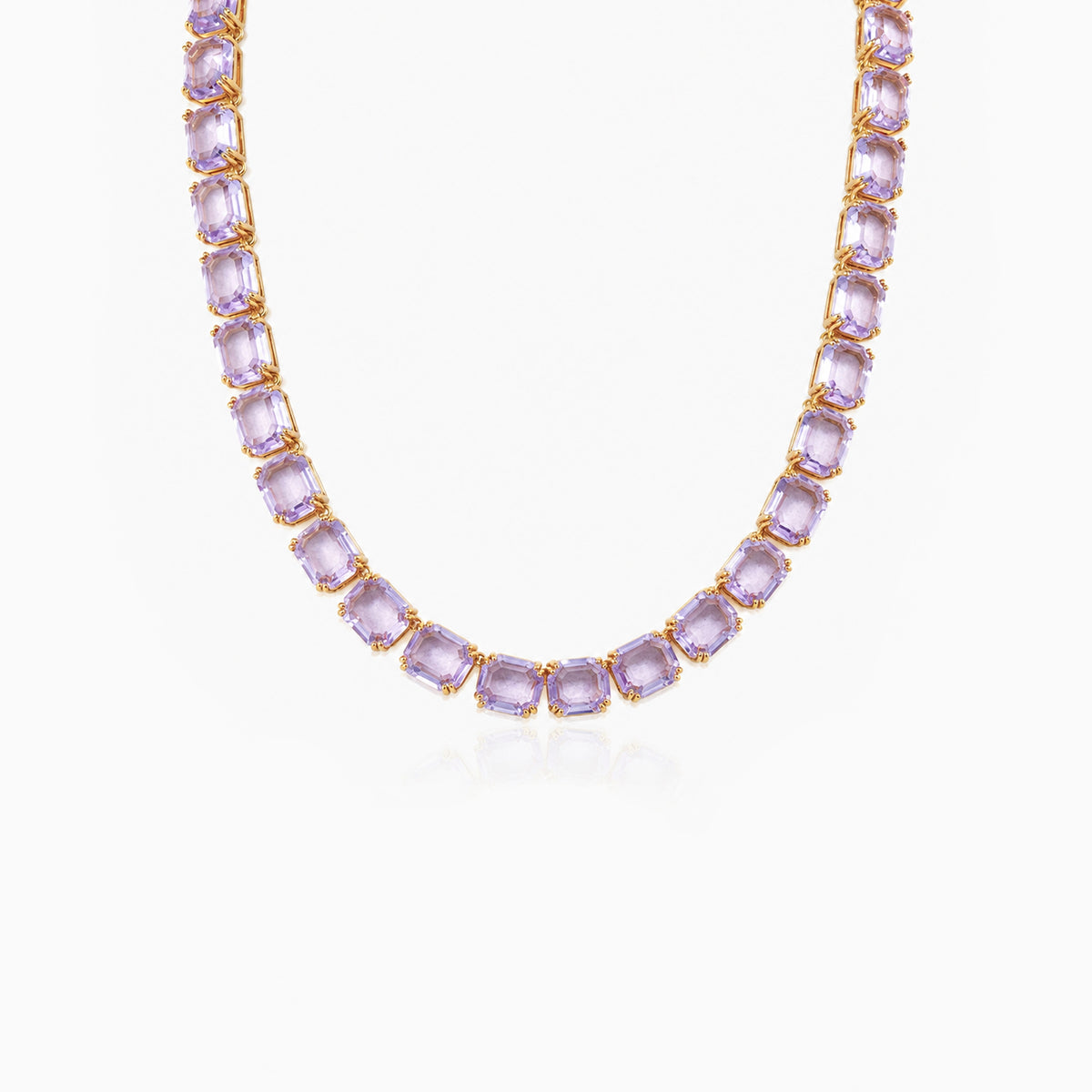 Lavender Rectangle Necklace