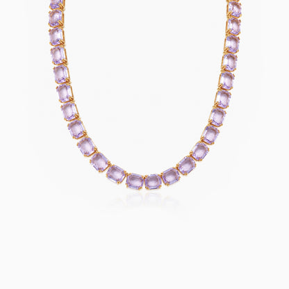 Lavender Rectangle Necklace