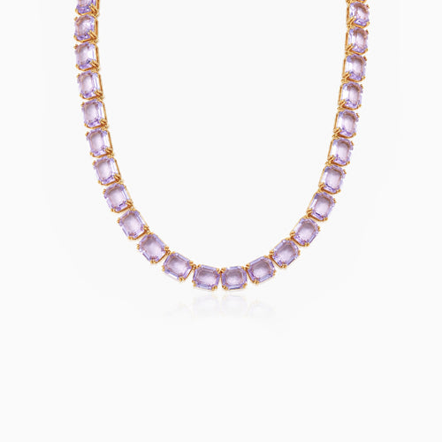 Lavender Rectangle Necklace