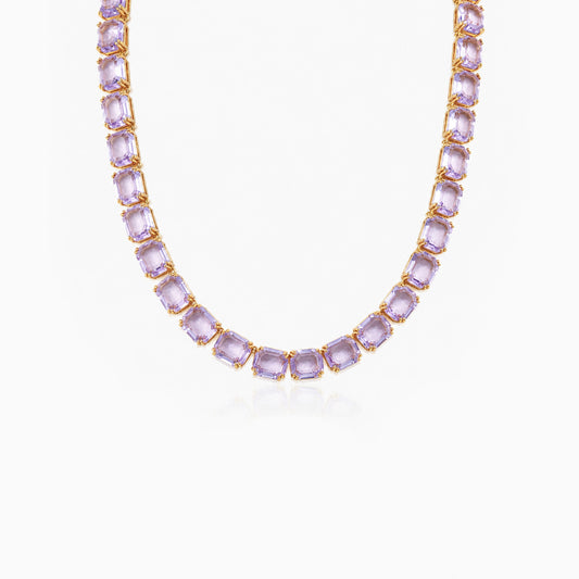 Lavender Rectangle Necklace