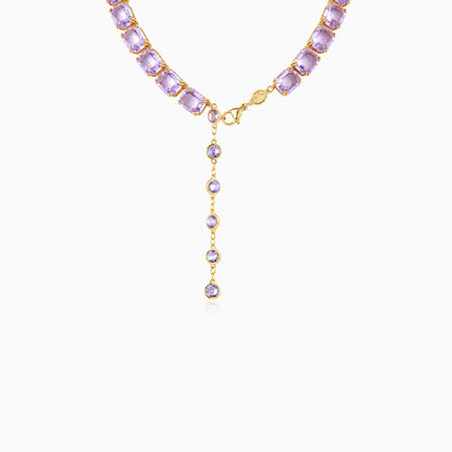 Lavender Rectangle Necklace