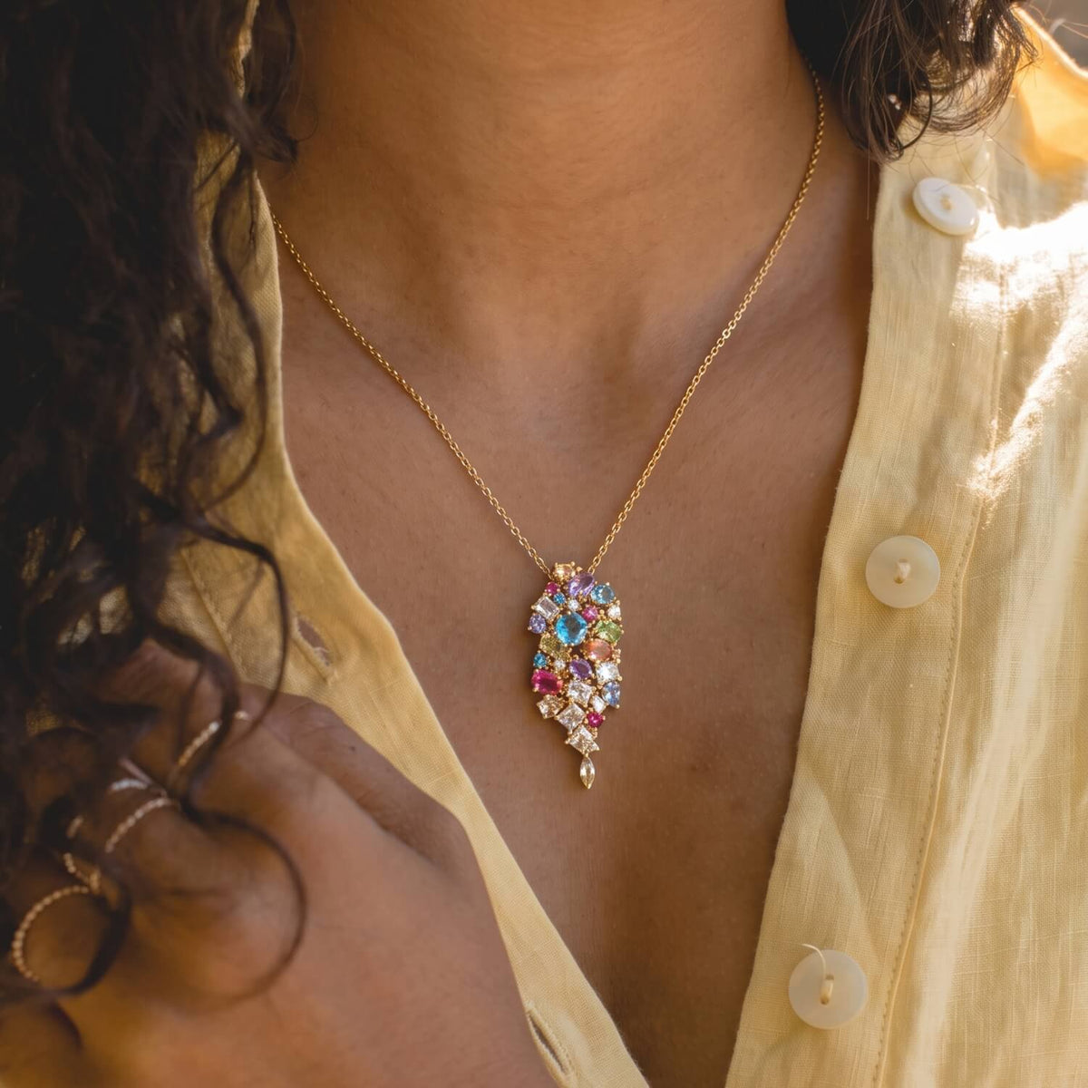 Tropical Cluster Necklace