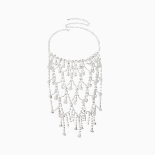 Rinestone Tassel Necklace