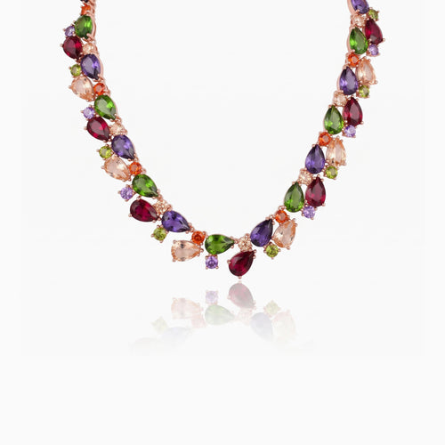 Rainbow Teardrop Necklace