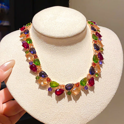 Rainbow Teardrop Necklace