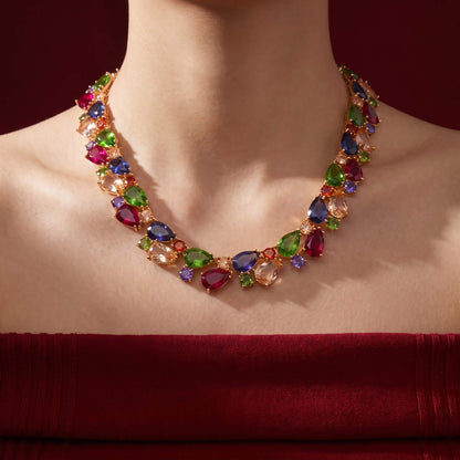 Rainbow Teardrop Necklace