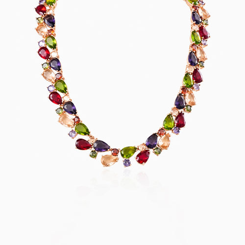 Rainbow Teardrop Necklace