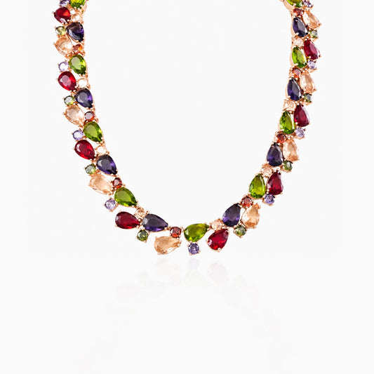Rainbow Teardrop Necklace