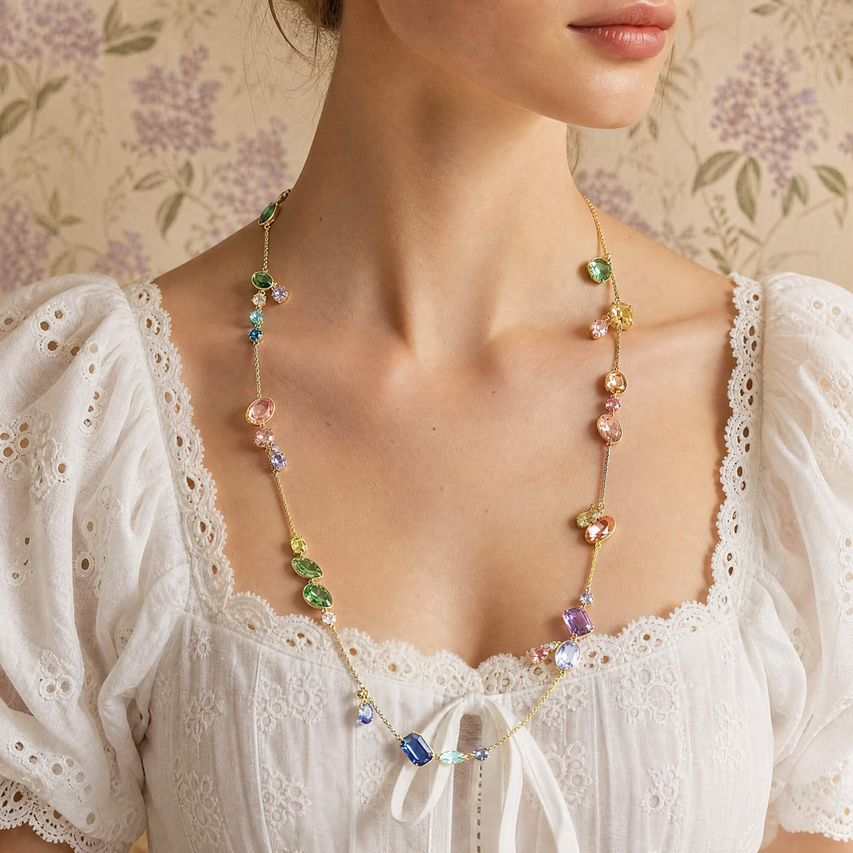 Aurora Cascade Long Necklace