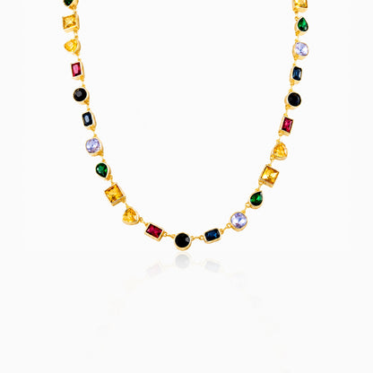 Geometric Collage Necklace