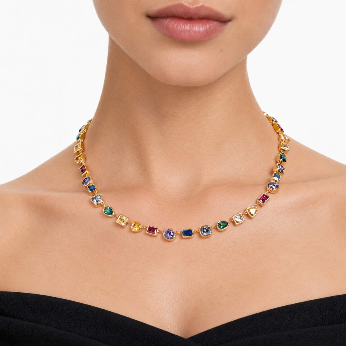 Geometric Collage Necklace