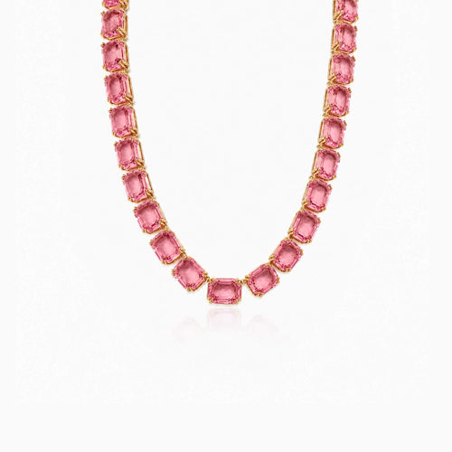 Blush Rectangle Necklace