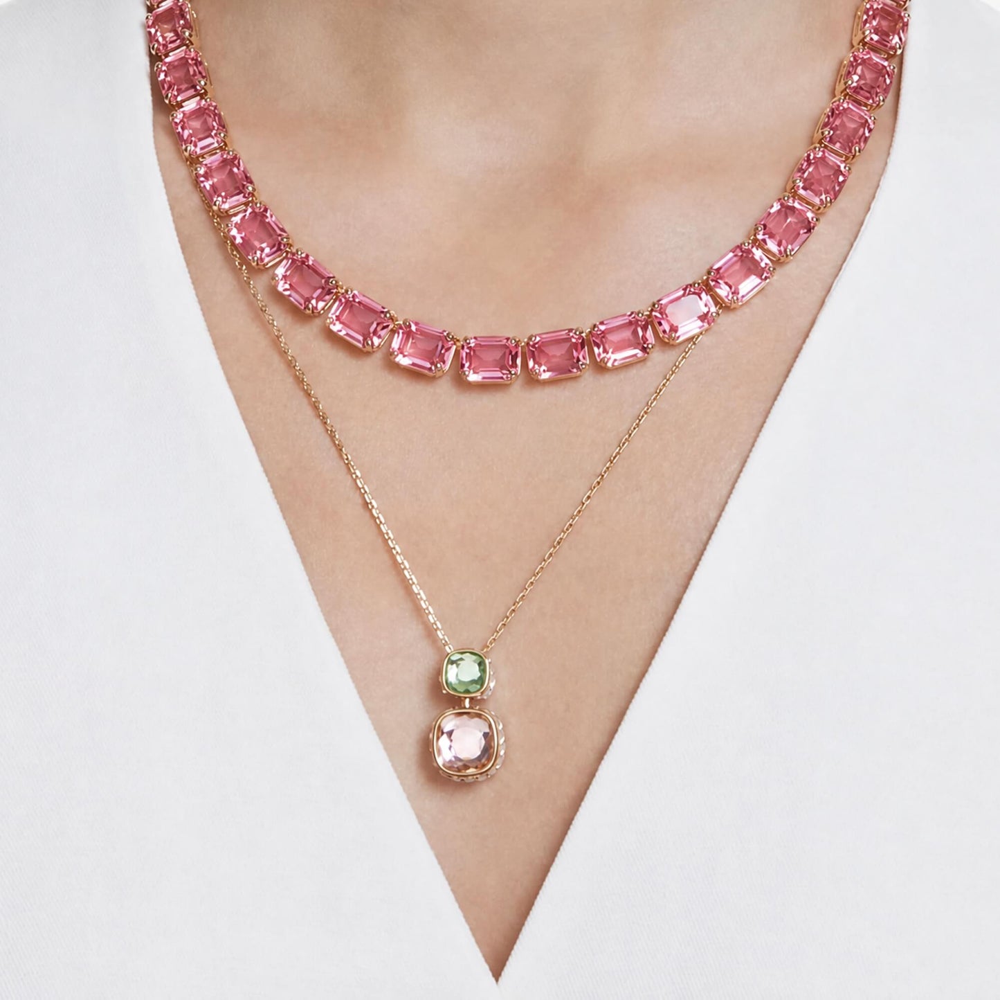 Blush Rectangle Necklace