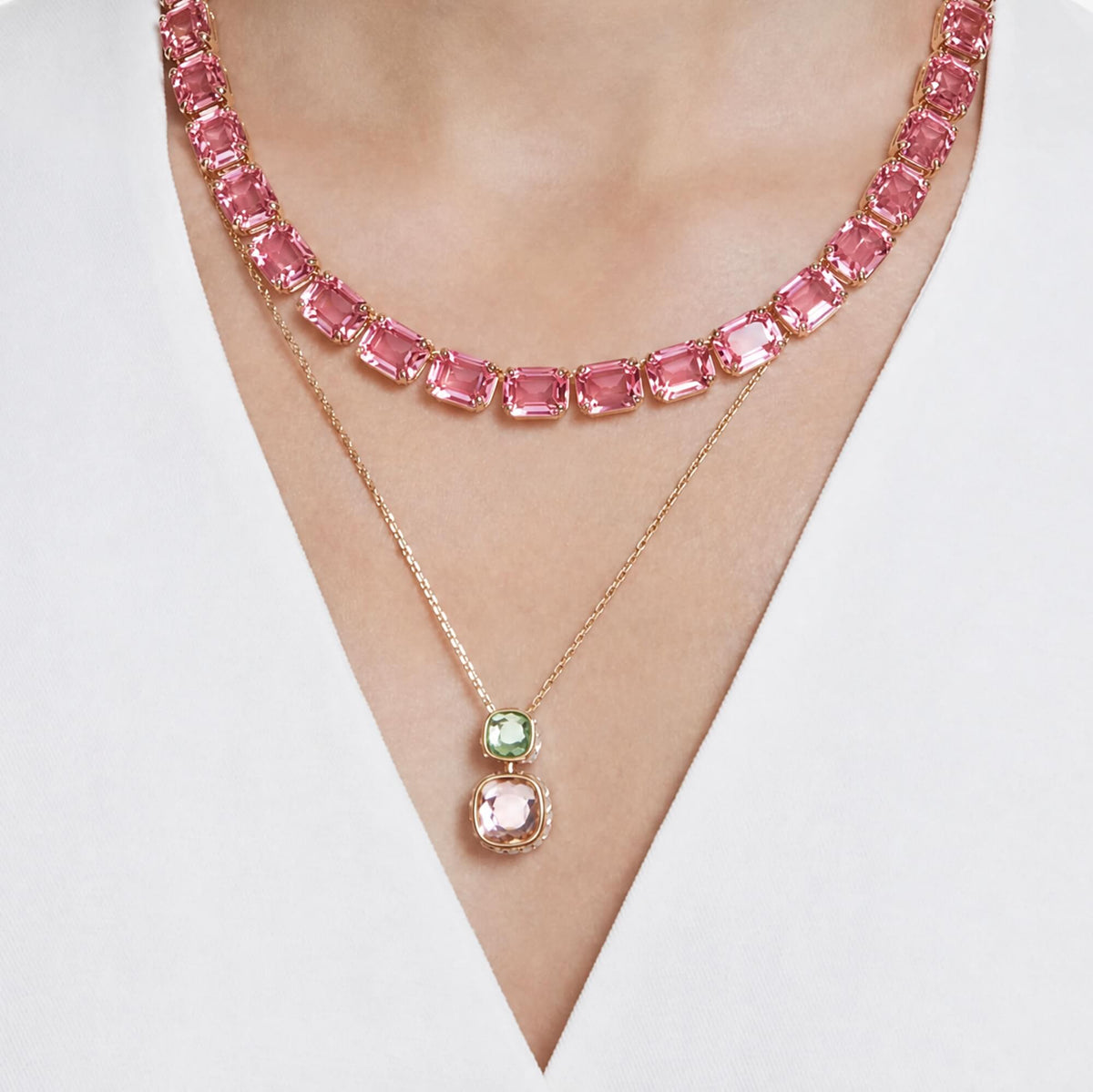 Blush Rectangle Necklace