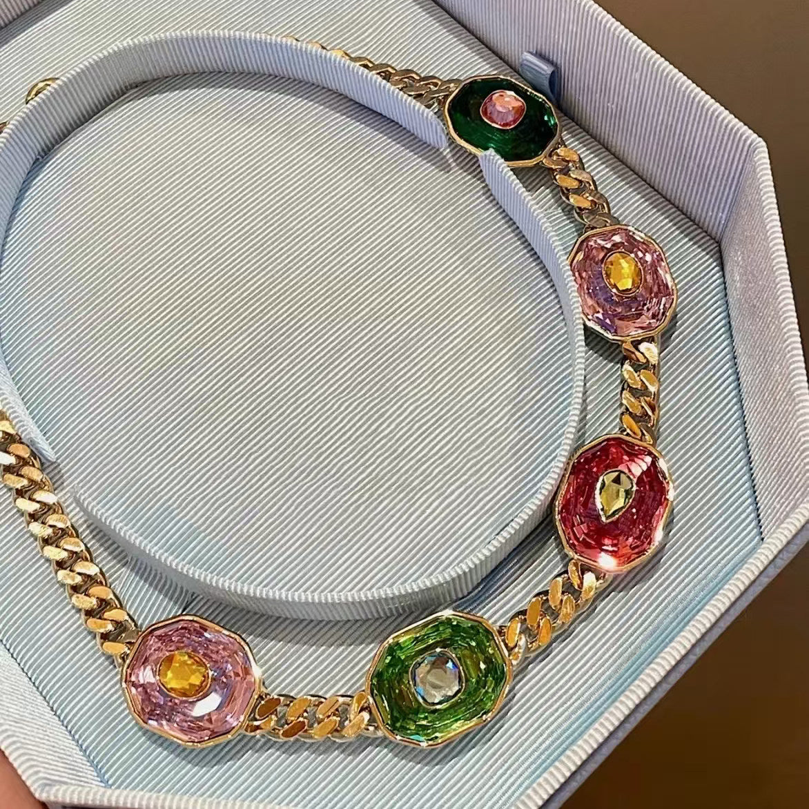 Color Inlay Necklace