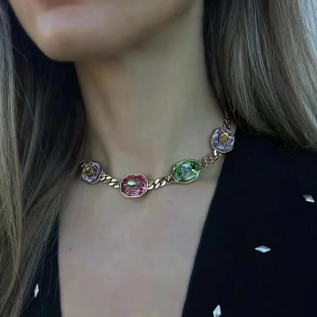 Color Inlay Necklace