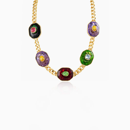 Color Inlay Necklace