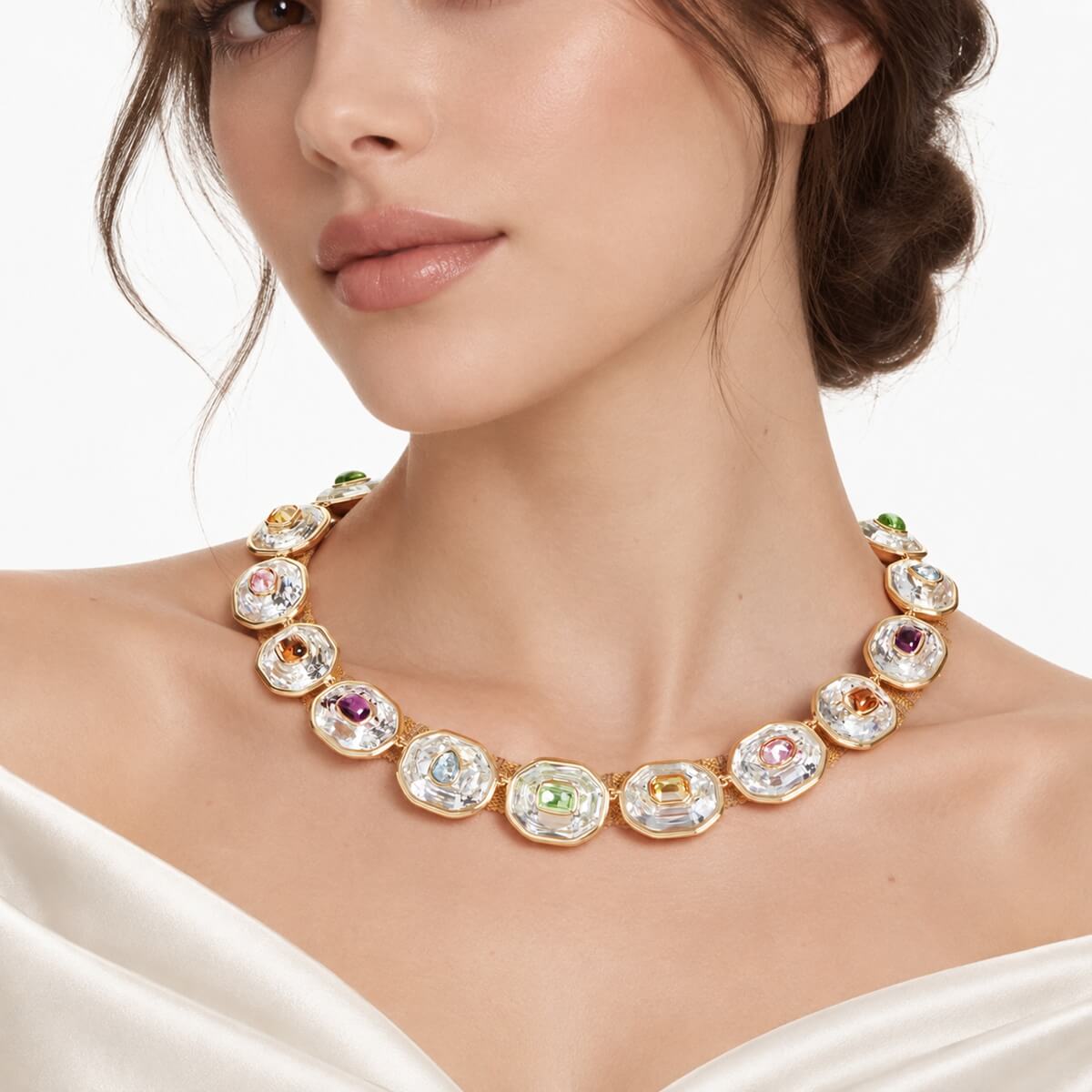 Crystal Inlay Necklace