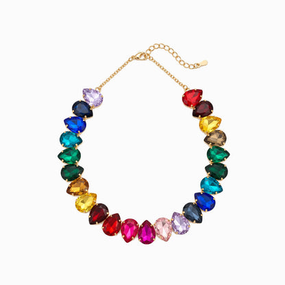 Rainbow Teardrop Necklace