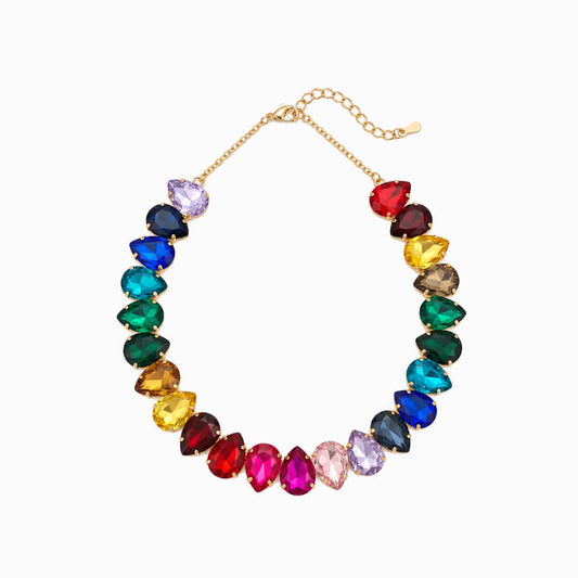 Rainbow Teardrop Necklace