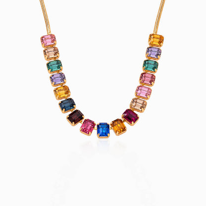 Rainbow Teardrop Necklace