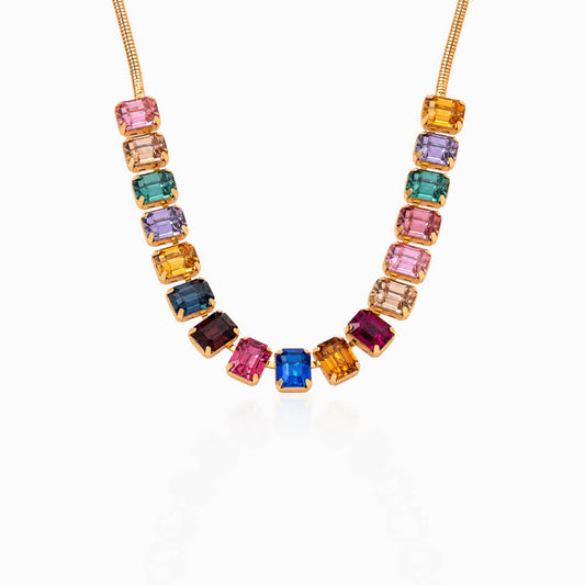 Rainbow Teardrop Necklace