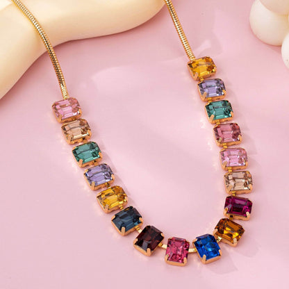 Rainbow Teardrop Necklace