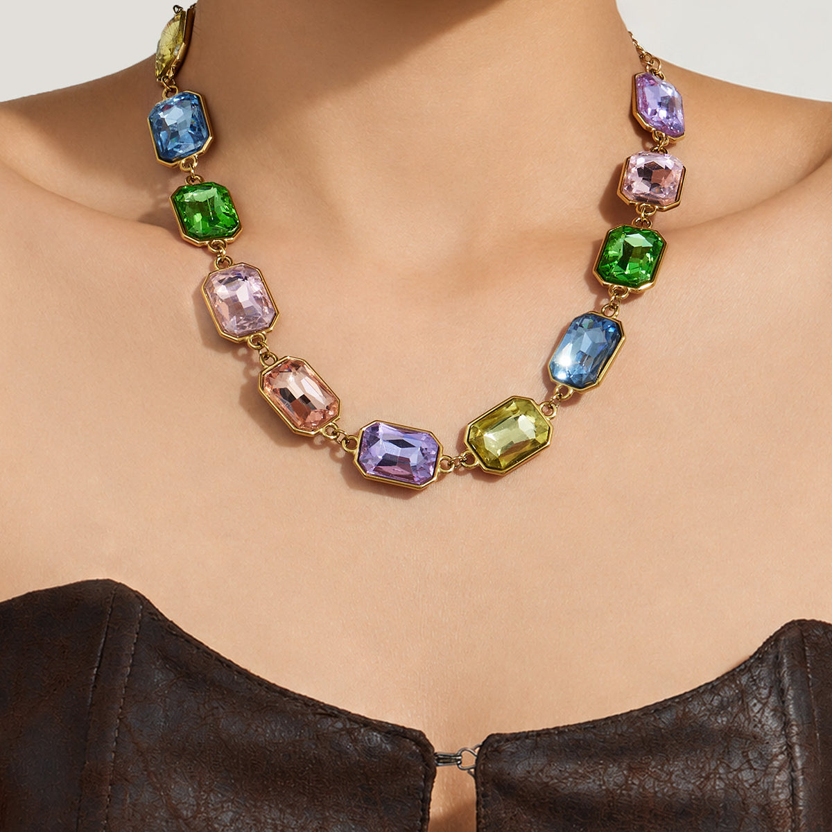 Facet Link Necklace