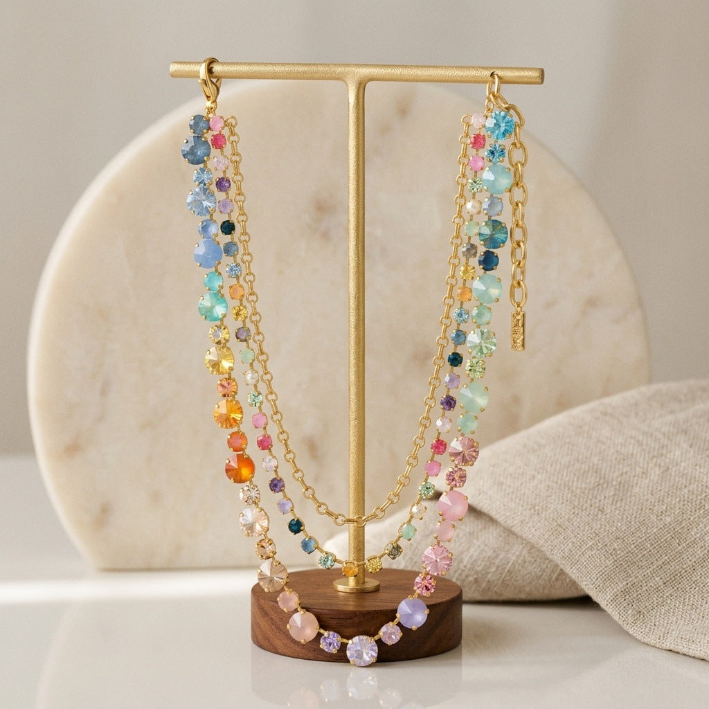 Color Prism Layered Necklace