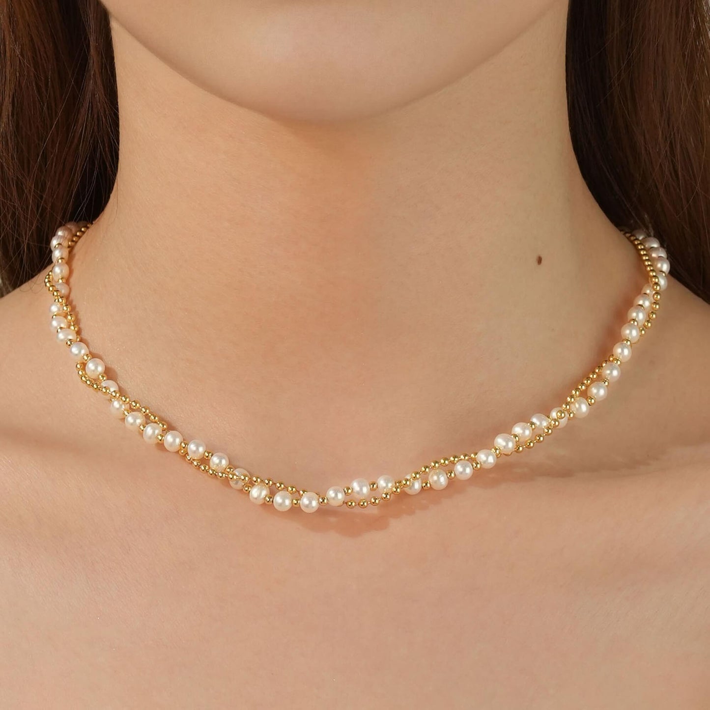 Double-Layer Pearls Necklace
