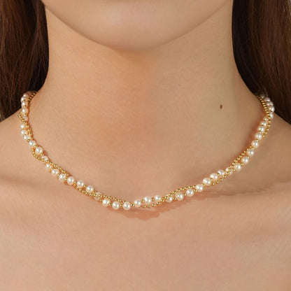 Double-Layer Pearls Necklace