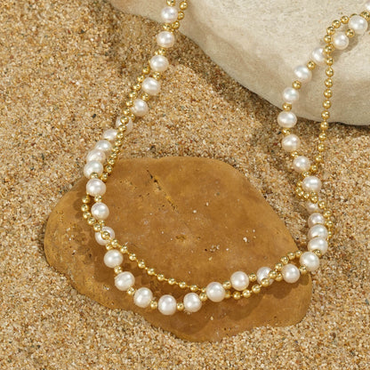 Double-Layer Pearls Necklace