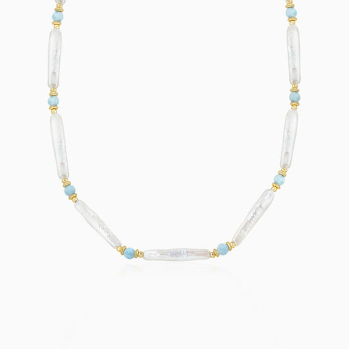 Elongated Baroque Necklace