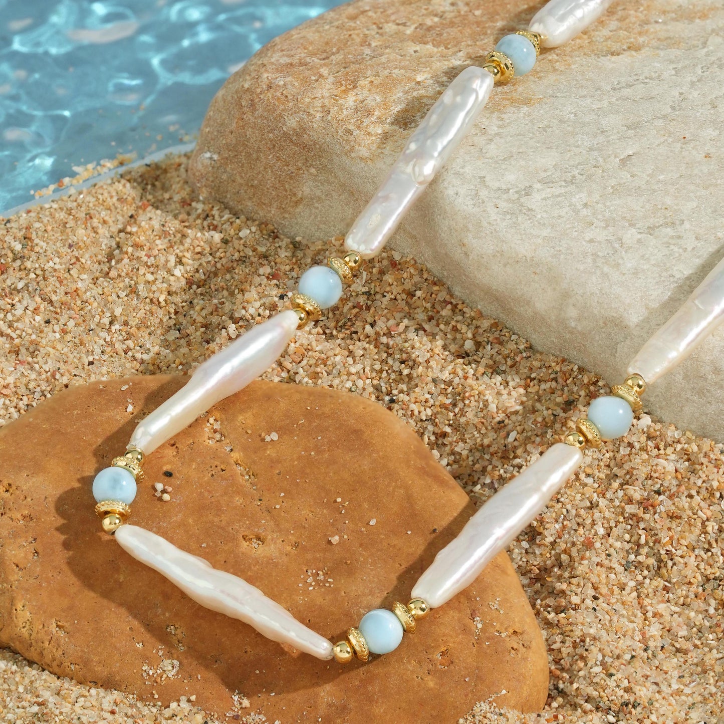 Elongated Baroque Necklace
