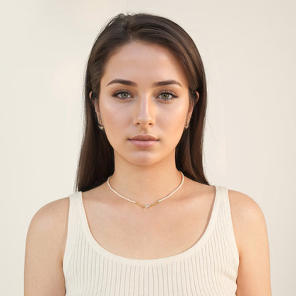 Rope Knot Pearls Necklace